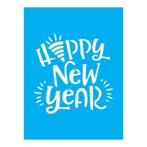 Stencil Tamako Feliz Ano Novo - 15X20Cm - Ref A3299 Stencil Tamako Feliz Ano Novo - 15X20Cm - Ref A3299