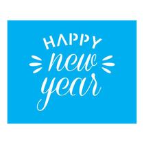 Stencil Tamako Feliz Ano Novo - 20X25Cm - Ref B667 Stencil Tamako Feliz Ano Novo - 20X25Cm - Ref B667