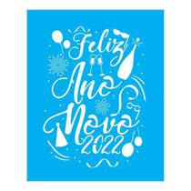 Stencil Tamako Feliz Ano Novo - 20X25Cm - Ref B801 Stencil Tamako Feliz Ano Novo - 20X25Cm - Ref B801