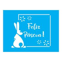 Stencil Tamako Feliz Páscoa - 15X20Cm - Ref A2831 Stencil Tamako Feliz Páscoa - 15X20Cm - Ref A2831