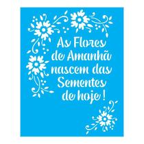 Stencil Tamako Flores De Amanhã - 20X25Cm - Ref B771