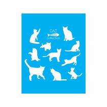Stencil Tamako Gatos - 20X25Cm - Ref 9006