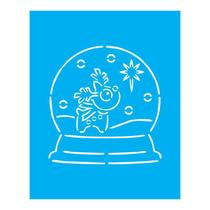 Stencil Tamako Globo Neve - 20X25Cm - Ref B658