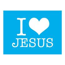 Stencil Tamako I Love Jesus - 15X20Cm - Ref 8835 Stencil Tamako I Love Jesus - 15X20Cm - Ref 8835