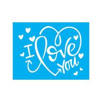 Stencil Tamako I Love You - 15X20Cm - Ref 8610