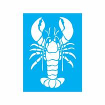Stencil Tamako Lagosta - 15X20Cm - Ref 8604 Stencil Tamako Lagosta - 15X20Cm - Ref 8604