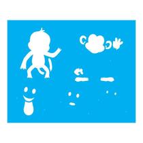 Stencil Tamako Macaco - 20X25Cm - Ref 9421