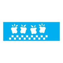 Stencil Tamako Maças Quadriculado - 10X30Cm - Ref 736