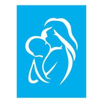 Stencil Tamako Mãe E Filho - 15X20Cm - Ref 8662