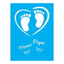 Stencil Tamako Mamãe Papai - 15X20Cm - Ref A3542