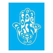 Stencil Tamako Mão Hamsa - 15X20Cm - Ref A2330