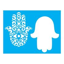 Stencil Tamako Mão Hamsa - 15X20Cm - Ref A2331