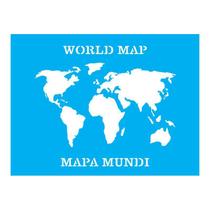 Stencil Tamako Mapa Mundi World Map - 15X20Cm - Ref 264 Stencil Tamako Mapa Mundi World Map - 15X20Cm - Ref 264