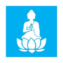 Stencil Tamako Meditação - 30X30Cm - Ref 9643 Stencil Tamako Meditação - 30X30Cm - Ref 9643