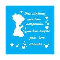 Stencil Tamako Meu Anjinho - 30X30Cm - Ref D158