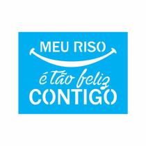 Stencil Tamako Meu Riso É Tão Feliz - 15X20Cm - Ref 8590 Stencil Tamako Meu Riso É Tão Feliz - 15X20Cm - Ref 8590