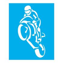 Stencil Tamako Motoqueiro - 20X25Cm - Ref 9316 Stencil Tamako Motoqueiro - 20X25Cm - Ref 9316