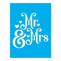 Stencil Tamako Mr & Mrs - 15X20Cm - Ref 8847 Stencil Tamako Mr & Mrs - 15X20Cm - Ref 8847