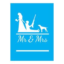 Stencil Tamako Mr & Mrs - 15X20Cm - Ref A2120 Stencil Tamako Mr & Mrs - 15X20Cm - Ref A2120