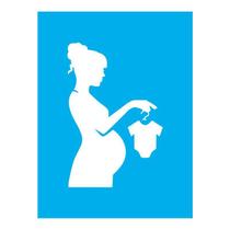 Stencil Tamako Mulher Grávida - 15X20Cm - Ref 8776