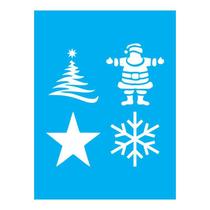 Stencil Tamako Natal Papai Noel - 15X20Cm - Ref A3362