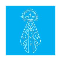 Stencil Tamako Nossa Senhora - 30X30Cm - Ref D140 Stencil Tamako Nossa Senhora - 30X30Cm - Ref D140