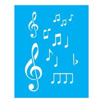 Stencil Tamako Notas Musicais - 20X25Cm - Ref B105 Stencil Tamako Notas Musicais - 20X25Cm - Ref B105