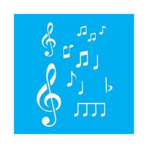 Stencil Tamako Notas Musicais - 30X30Cm - Ref 9690 Stencil Tamako Notas Musicais - 30X30Cm - Ref 9690