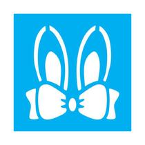 Stencil Tamako Orelhas Coelho - 30X30Cm - Ref 9866