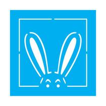 Stencil Tamako Orelhas Coelho - 30X30Cm - Ref 9868