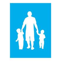 Stencil Tamako Pai Filhos - 15X20Cm - Ref 8779 Stencil Tamako Pai Filhos - 15X20Cm - Ref 8779