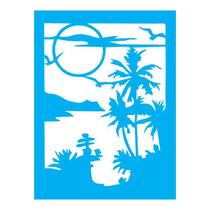 Stencil Tamako Paisagem - 15X20Cm - Ref A2678