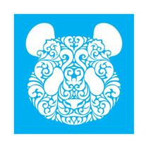 Stencil Tamako Panda - 30X30Cm - Ref 9637