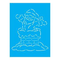 Stencil Tamako Papai Noel - 15X20Cm - Ref A3279