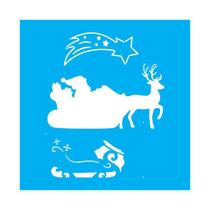 Stencil Tamako Papai Noel - 30X30Cm - Ref 9730