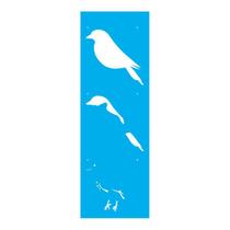 Stencil Tamako Pássaro - 10X30Cm - Ref 746 Stencil Tamako Pássaro - 10X30Cm - Ref 746