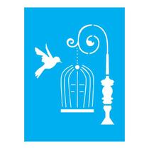 Stencil Tamako Pássaro - 15X20Cm - Ref A3332 Stencil Tamako Pássaro - 15X20Cm - Ref A3332