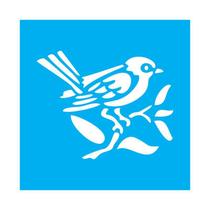 Stencil Tamako Pássaro - 30X30Cm - Ref 9625 Stencil Tamako Pássaro - 30X30Cm - Ref 9625