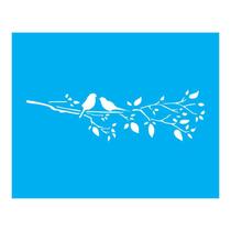 Stencil Tamako Pássaros - 20X25Cm - Ref B397 Stencil Tamako Pássaros - 20X25Cm - Ref B397