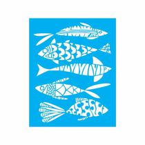 Stencil Tamako Peixes - 20X25Cm - Ref 9163