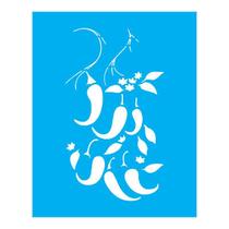 Stencil Tamako Pimentas - 20X25Cm - Ref B455