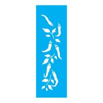 Stencil Tamako Pimentas Fruta - 10X30Cm - Ref 731