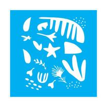 Stencil Tamako Pintura Orgânica - 30X30Cm - Ref D262 Stencil Tamako Pintura Orgânica - 30X30Cm - Ref D262