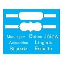 Stencil Tamako Placas Palavras - 20X25Cm - Ref 1125