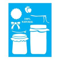 Stencil Tamako Potes - 20X25Cm - Ref B205 Stencil Tamako Potes - 20X25Cm - Ref B205