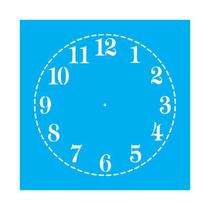 Stencil Tamako Relógio - 30X30Cm - Ref 9812