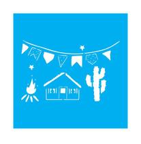 Stencil Tamako São João - 30X30Cm - Ref D235