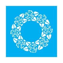 Stencil Tamako Sousplat - 30X30Cm - Ref 9764 Stencil Tamako Sousplat - 30X30Cm - Ref 9764