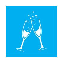 Stencil Tamako Taças Ano Novo - 30X30Cm - Ref 9706