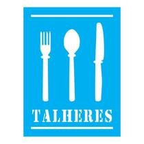 Stencil Tamako Talheres - 15X20Cm - Ref 267 Stencil Tamako Talheres - 15X20Cm - Ref 267